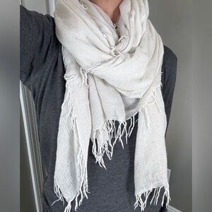 Chan Luu cashmere scarf - Eggshell sequin